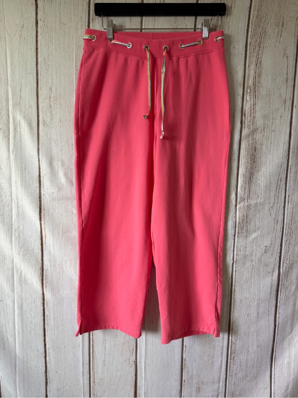 Liz Claiborne Pink Cotton Blend Drawstring Sweatpants Size M